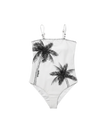 Traje De Baño Entero Palmera Blanco
