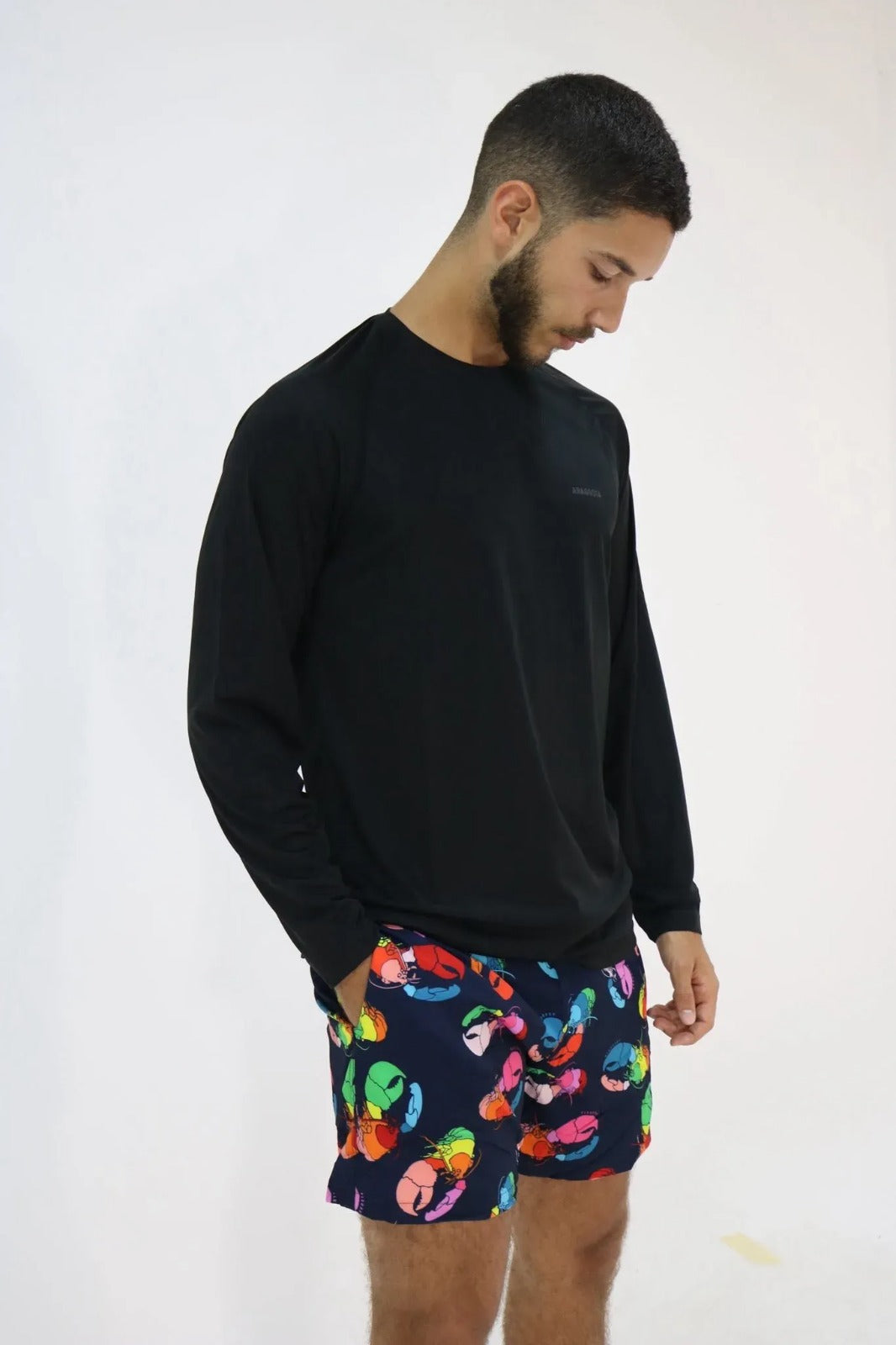 Franela UV Macchia Black Manga Larga