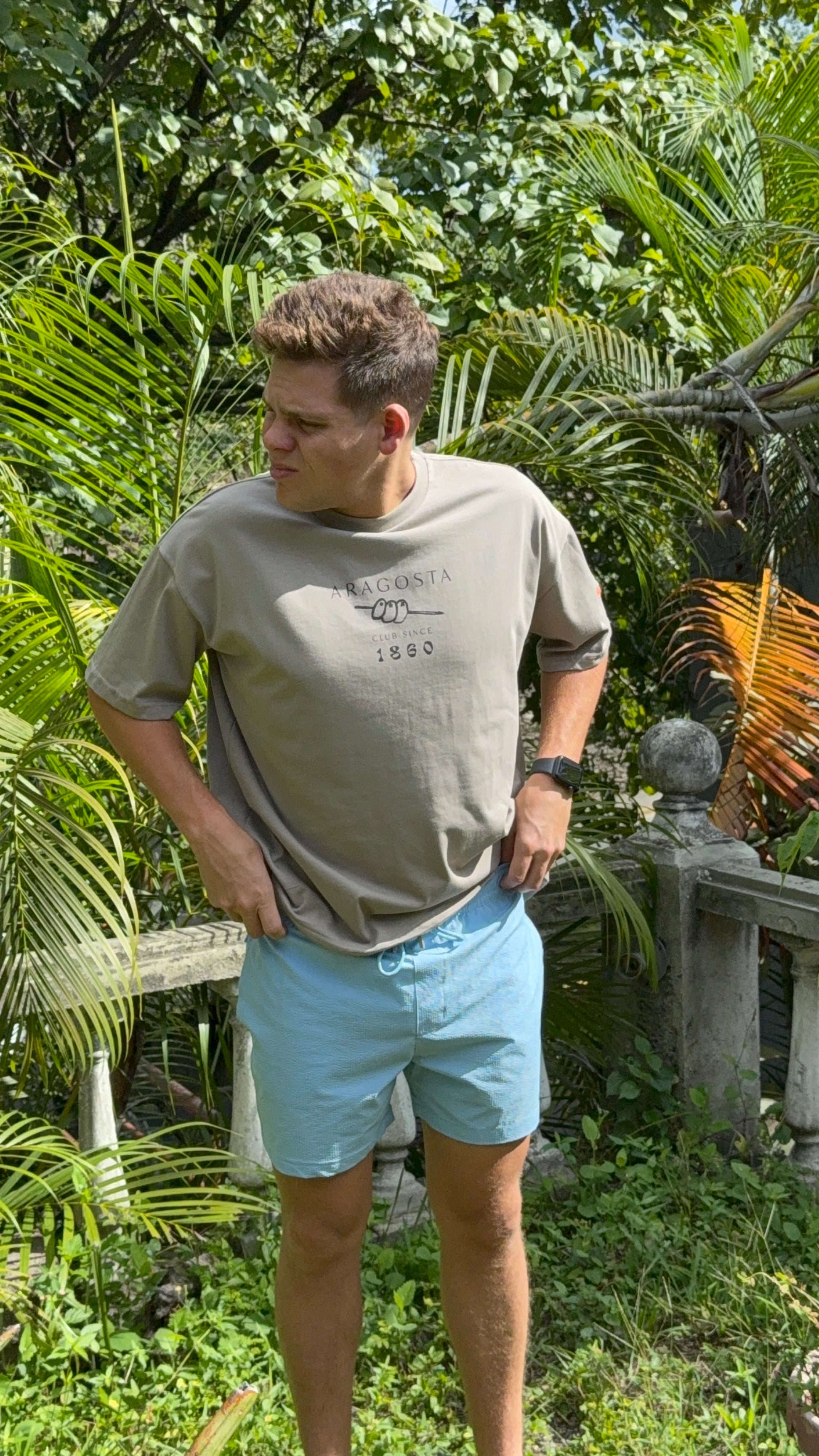 Short Seersucker Azul Bebé