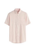 Camisa de Lino Manga corta Rosado