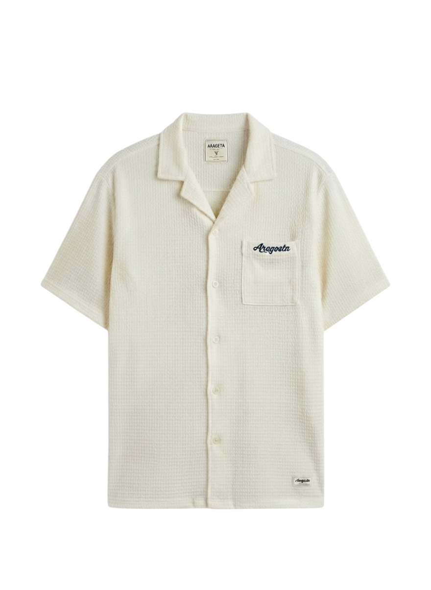 Camisa Waffle Blanco