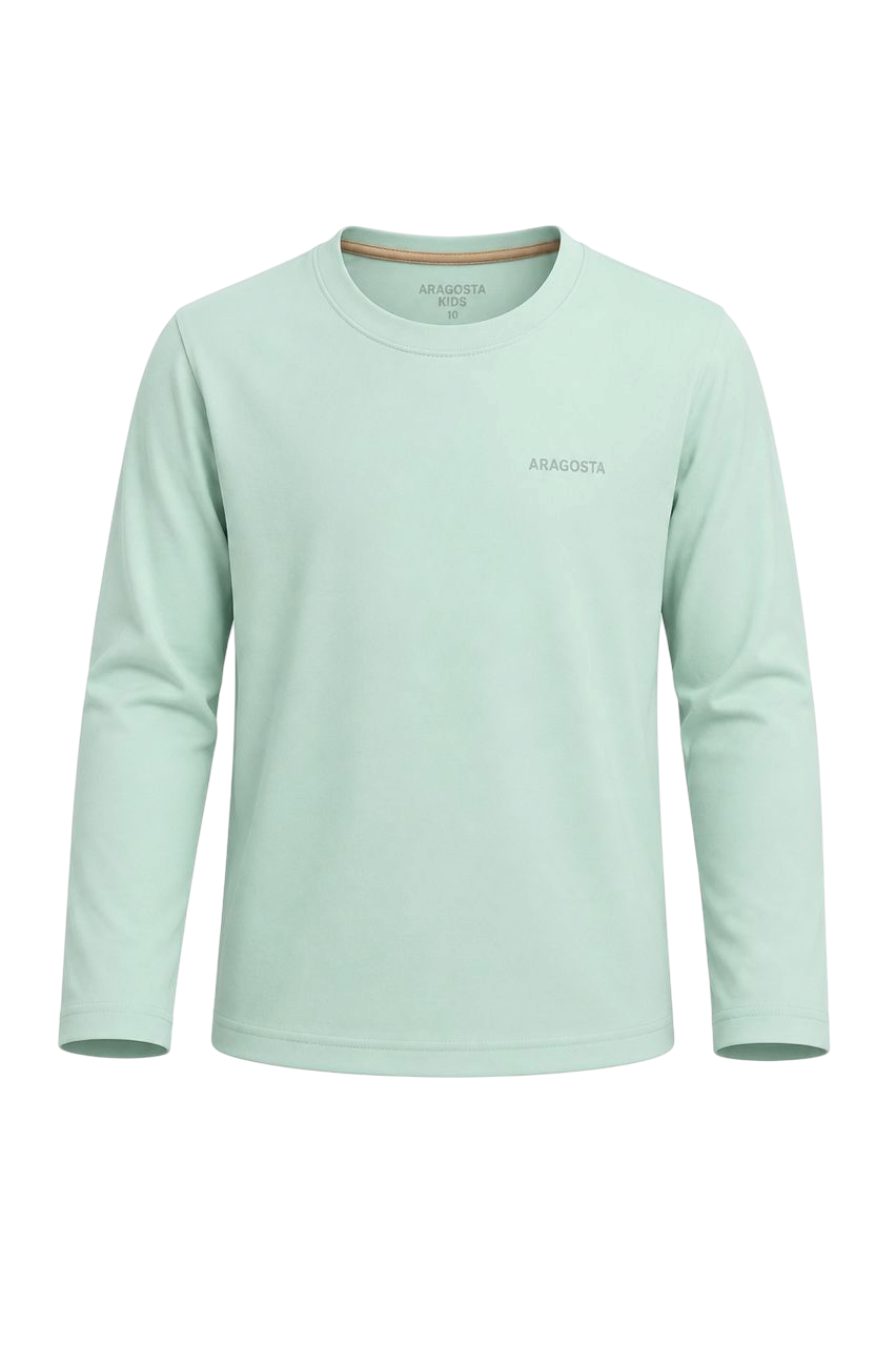 Franela UV Macchia Kids Verde Agua Manga Larga