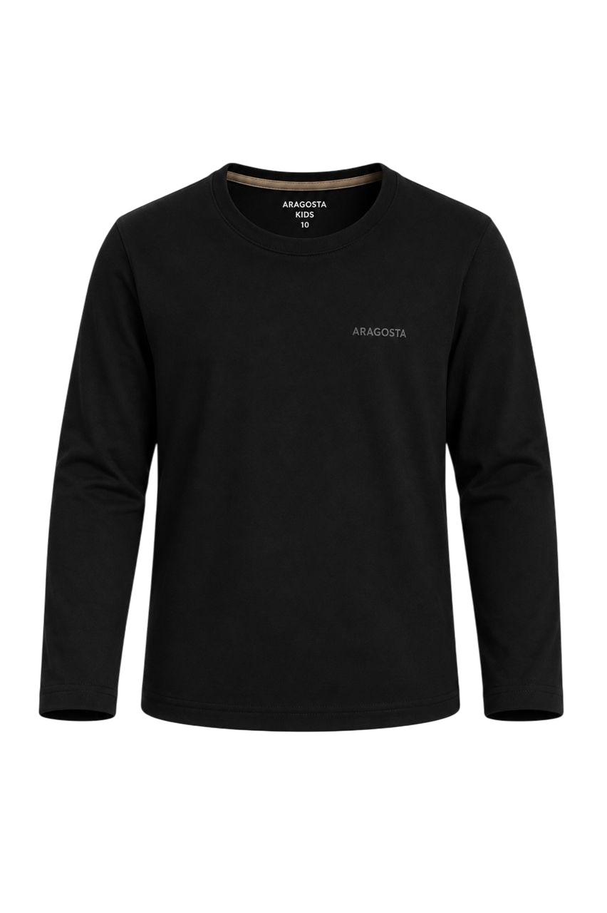 Franela UV Macchia Kids Black Manga Larga