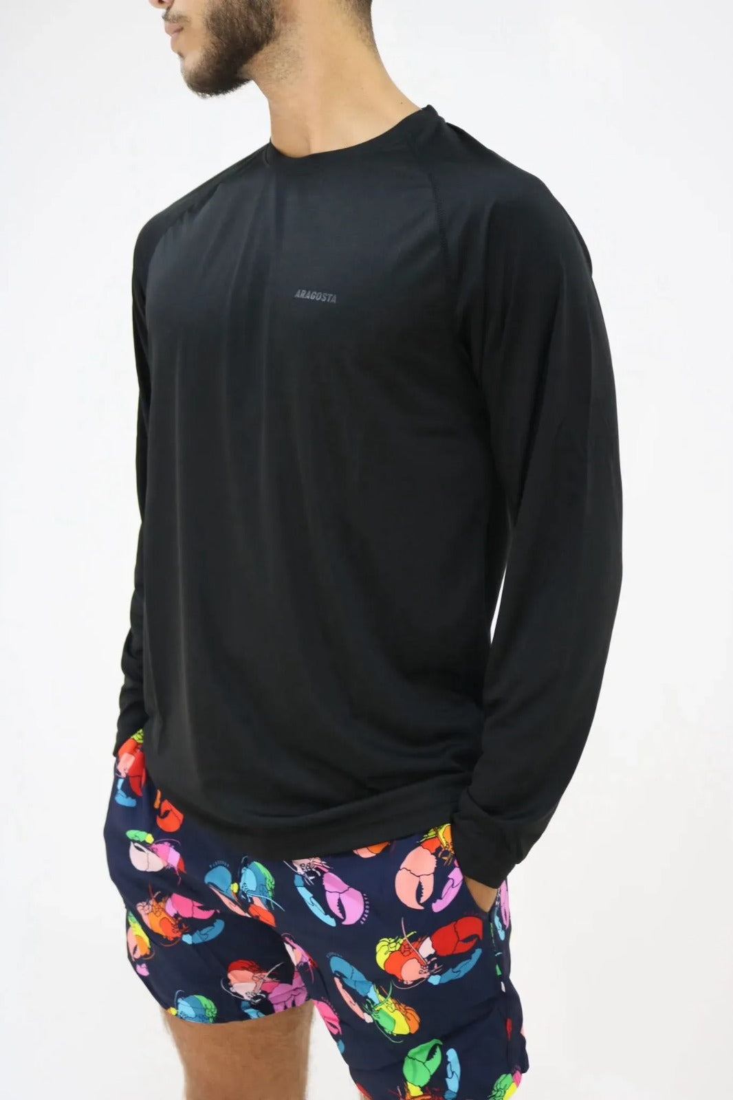 Franela UV Macchia Black Manga Larga