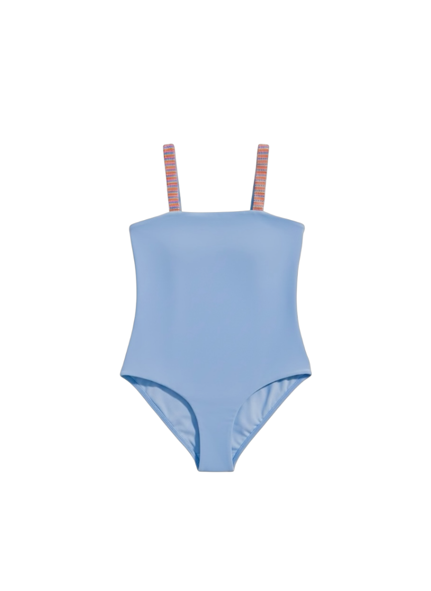 Traje De Baño Entero Celeste