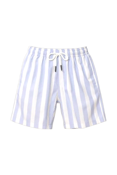 Short Rayas Grande Celeste