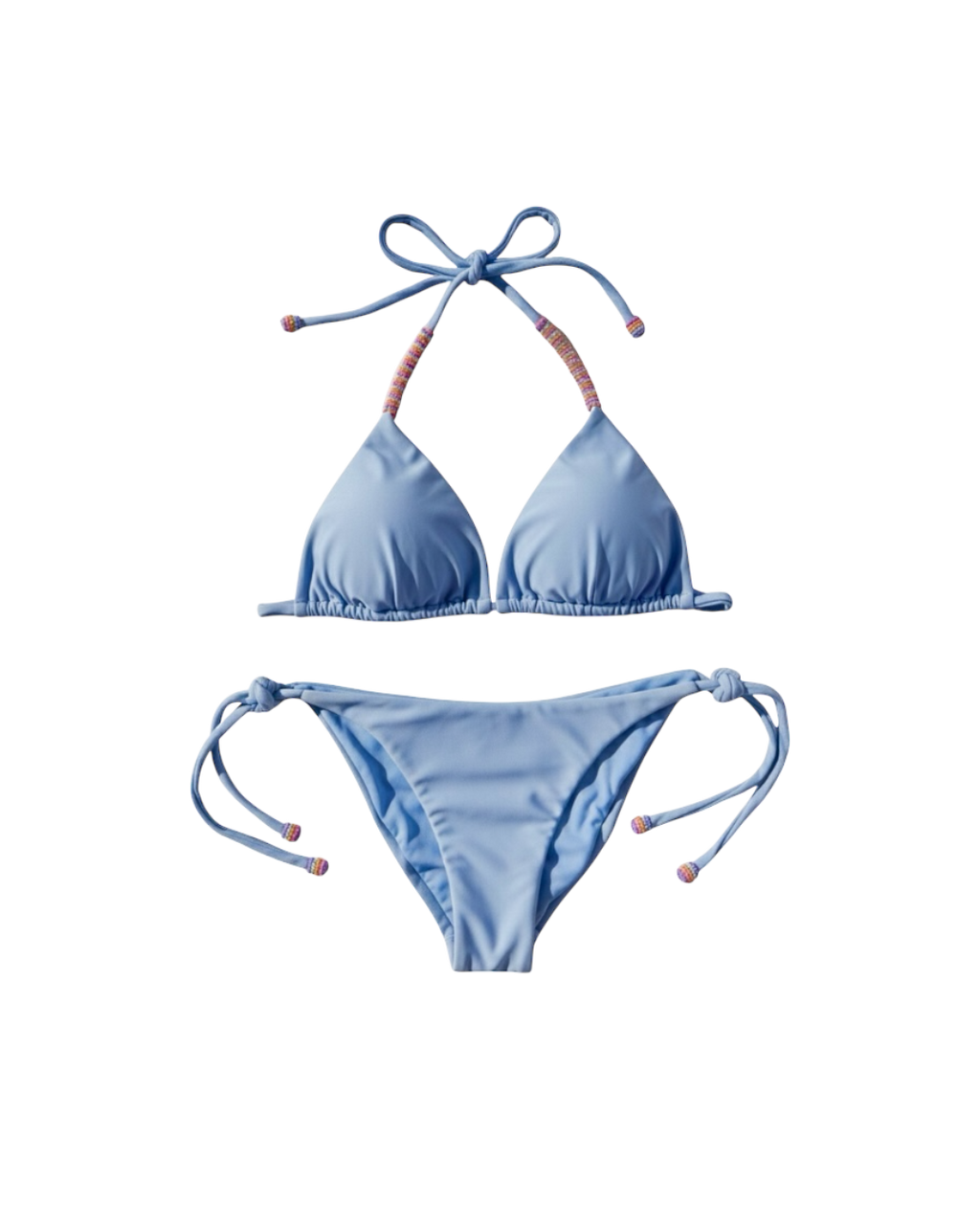 Traje De Baño Bikini Celeste