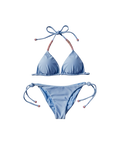Traje De Baño Bikini Celeste