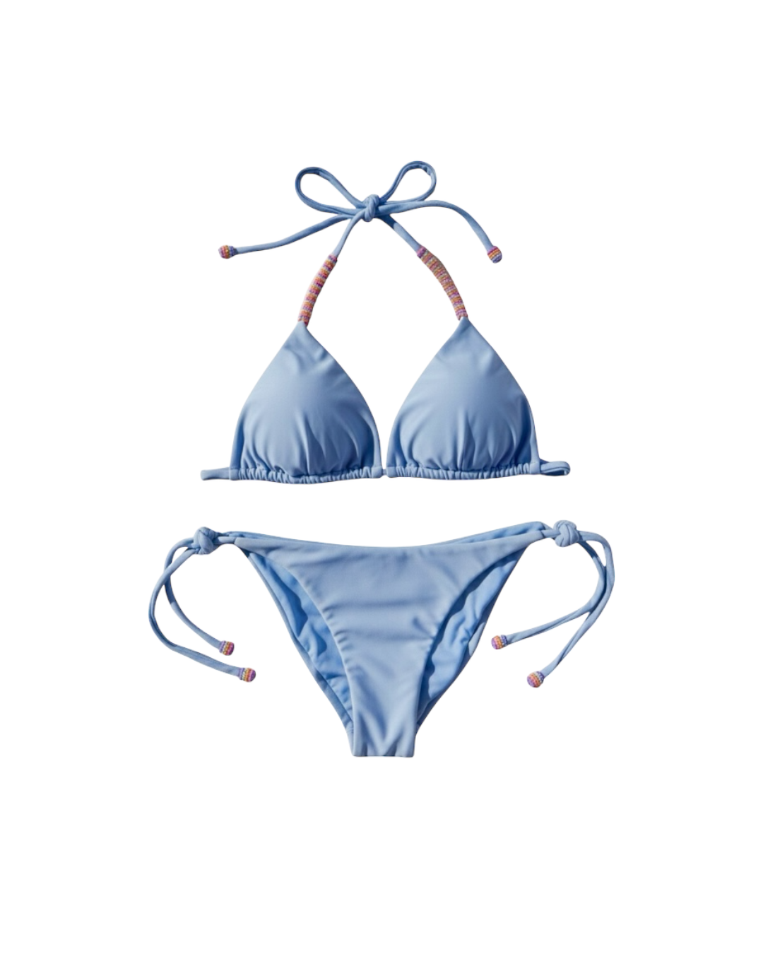 Traje De Baño Bikini Celeste