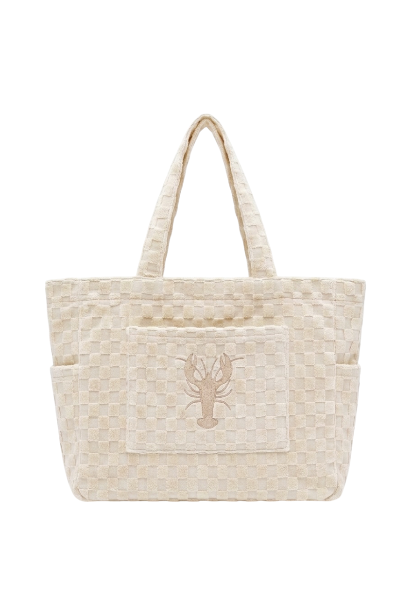 Tote Bag Toalla Cuadro Beige