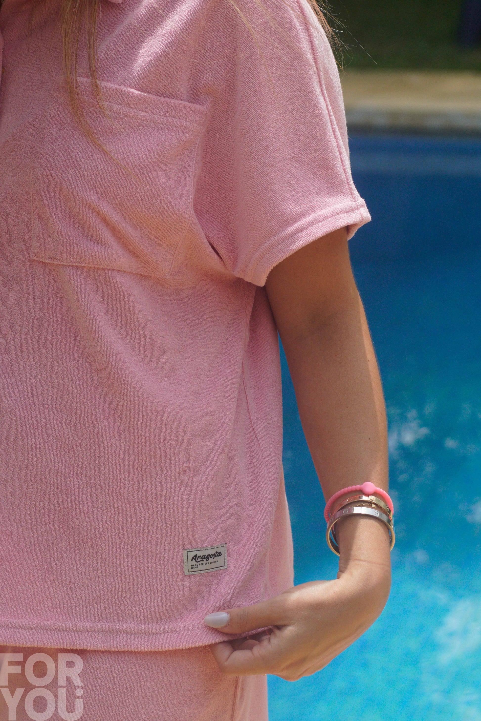 Set Toalla Camisa Rose