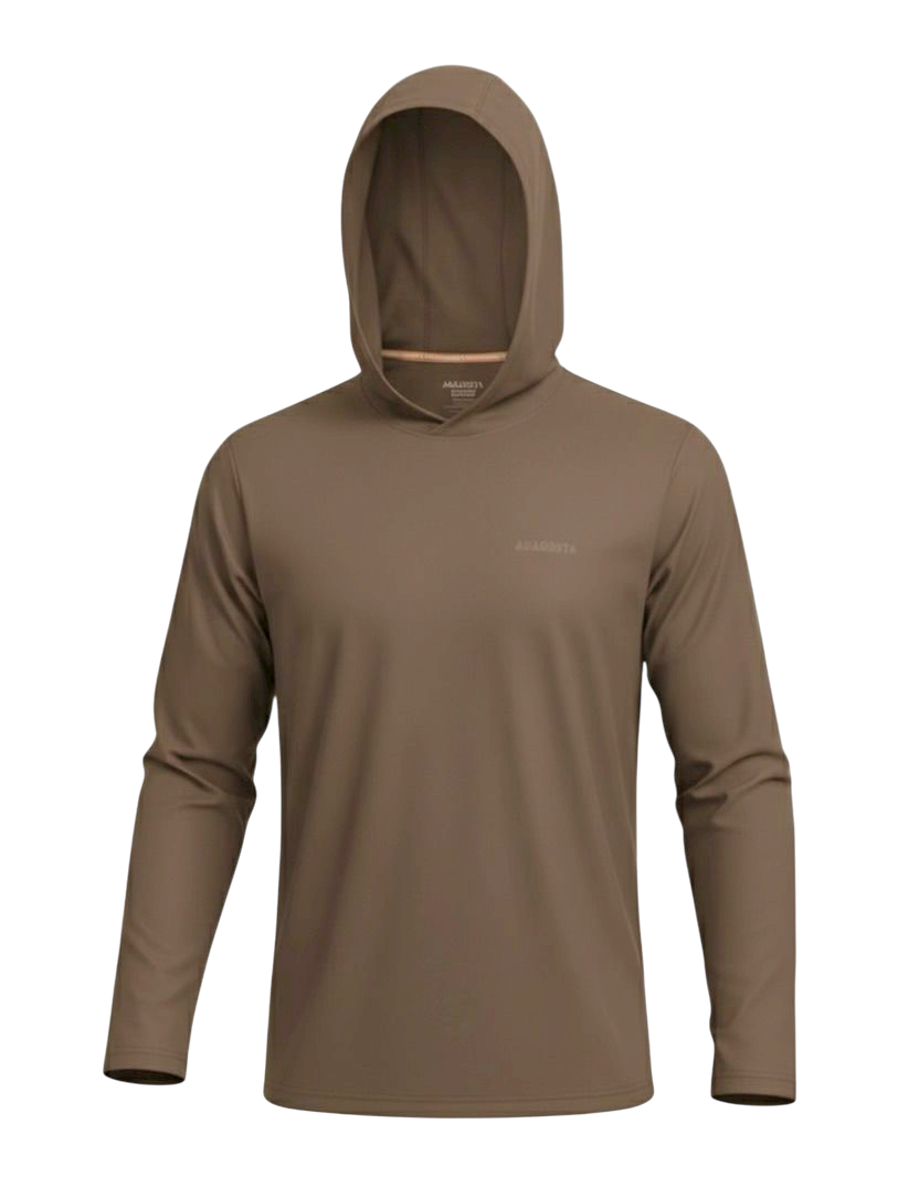 Franela UV Macchia Marrón Capucha