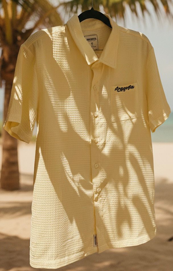 Camisa Waffle Amarillo
