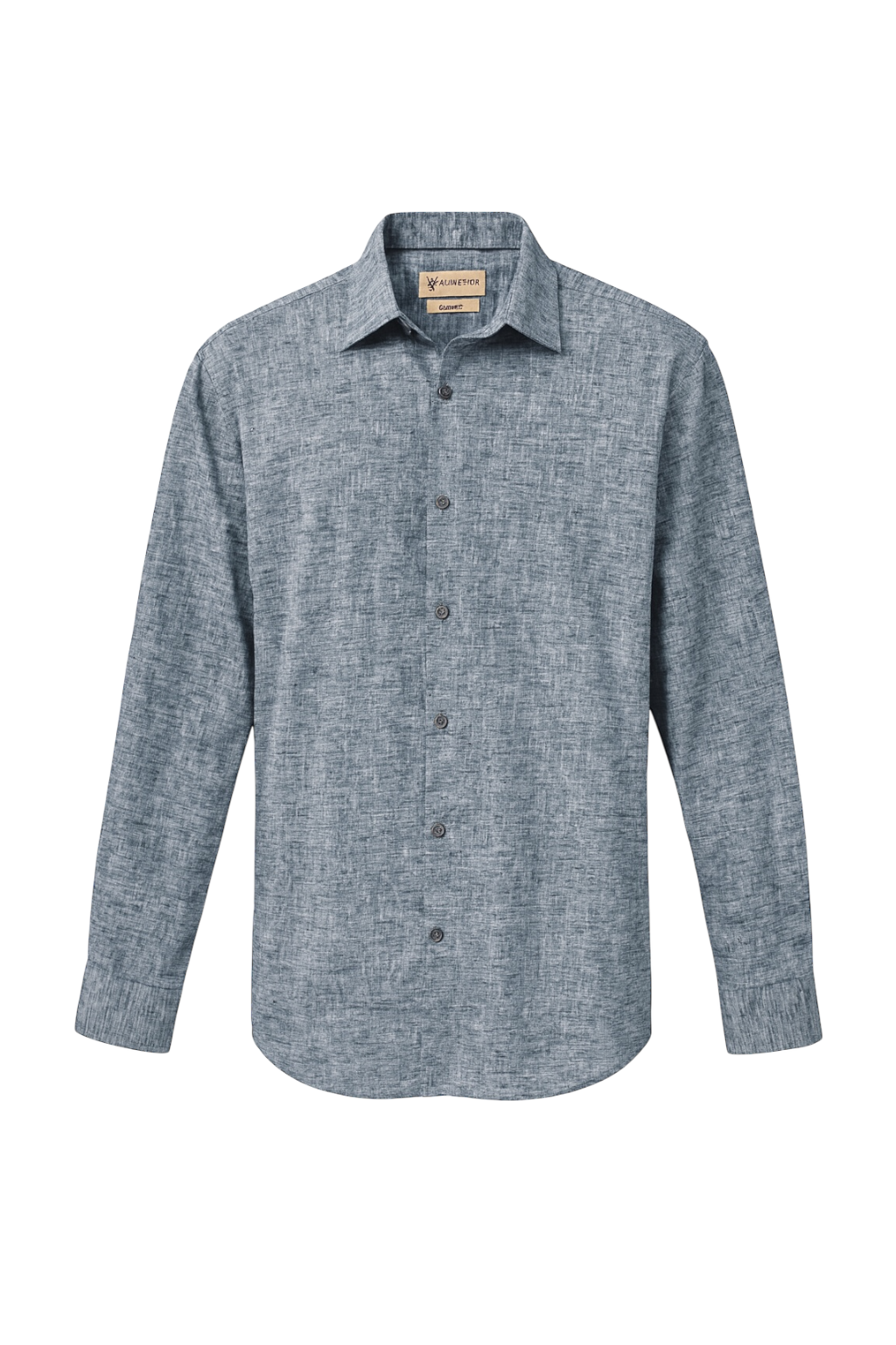 Camisa de Lino Manga larga marino