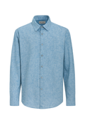 Camisa de Lino Manga larga Baby blue