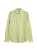 Camisa de Lino Manga larga verde limon