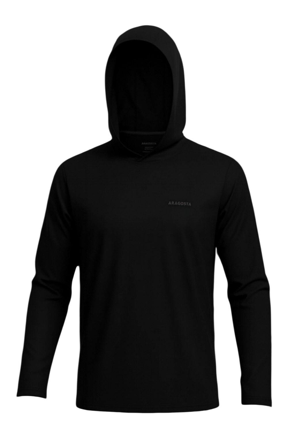 Franela UV Macchia Negro Capucha