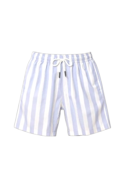 Short rayas gruesas celeste