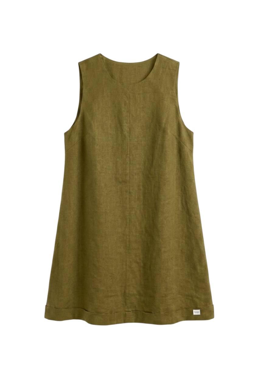 Vestido De Lino Verde