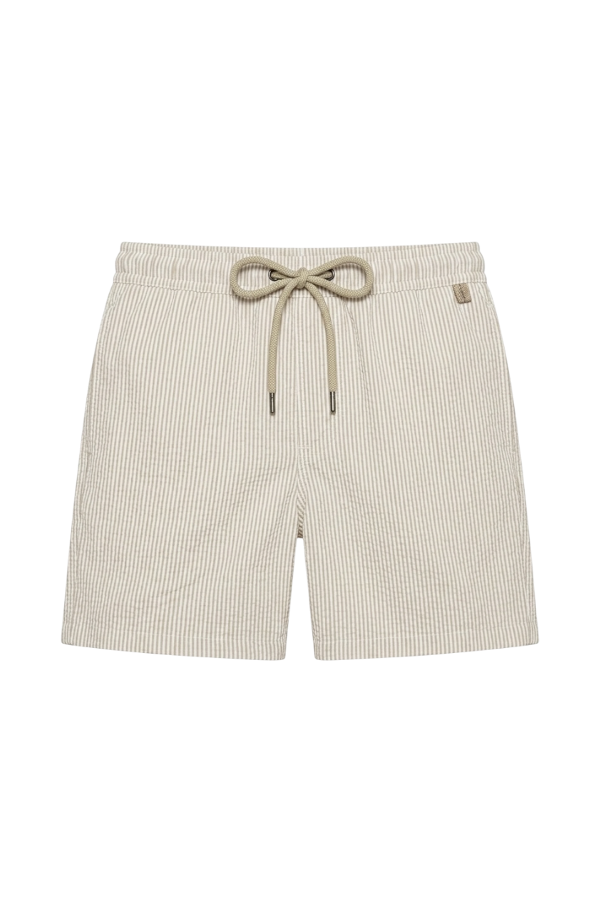 Short Seersucker Rayas Beige