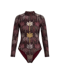 Traje De Baño Entero Negro Palmera